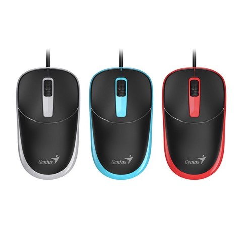 Mysz przewodowa, Genius DX-123, czarno-szara, optyczna, 1200DPI