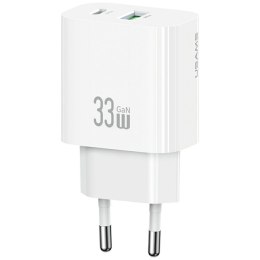 Ładowarka sieciowa USAMS CC317 T65 33W 1xUSB-C 1xUSB-A Fast Charging biały