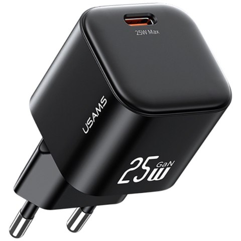 Ładowarka sieciowa USAMS JC Series CC289 25W GaN Mini Fast Charger USB-C czarny