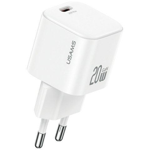 Ładowarka sieciowa USAMS JO Series CC260 20W USB-C + kabel USB-C/USB-C 1m biały