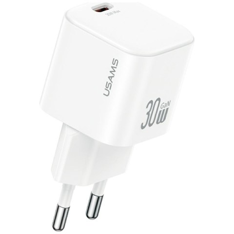 Ładowarka sieciowa USAMS JO Series CC262 30W USB-C + kabel USB-C/Lightning 1m biały