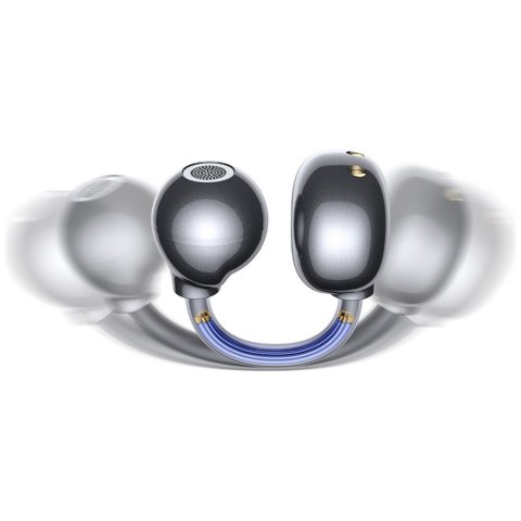 Słuchawki Bluetooth USAMS Echo R02 Clip-on bezprzewodowe szary