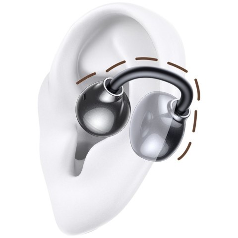 Słuchawki Bluetooth USAMS Echo R02 Clip-on bezprzewodowe szary
