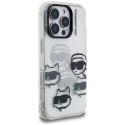 Etui Karl Lagerfeld IML Multi K&C Head Pattern do iPhone 16 Pro przezroczysty