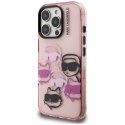 Etui Karl Lagerfeld IML Multi K&C Head Pattern do iPhone 16 Pro różowy