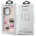 Etui Karl Lagerfeld IML Multi K&C Head Pattern do iPhone 16 Pro różowy