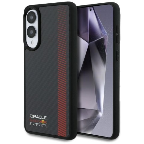 Etui Red Bull Real Carbon Fiber Powerbar MagSafe do Samsung Galaxy S25 Edge czarny