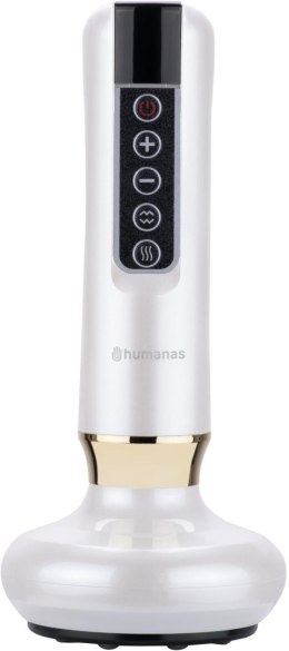 Masażer antycellulitowy z funkcją bańki chińskiej Humanas DermaSmooth - biały