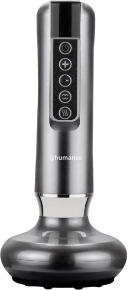 Masażer antycellulitowy z funkcją bańki chińskiej Humanas DermaSmooth - szary