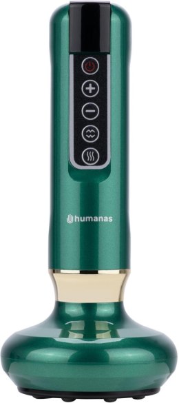 Masażer antycellulitowy z funkcją bańki chińskiej Humanas DermaSmooth - zielony