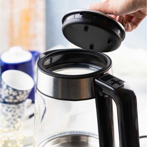 CZAJNIK ELEKTRYCZNY SZKLANY 1,7L KLAUSBERG KB-7888 LED RGB