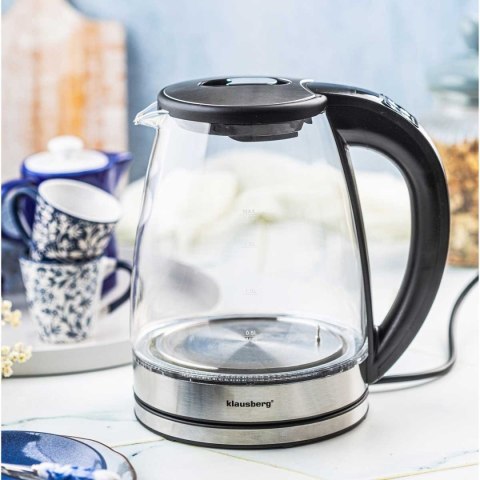 CZAJNIK ELEKTRYCZNY SZKLANY 1,8L KLAUSBERG KB-7887 LED RGB
