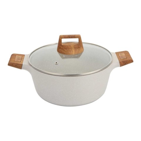 GARNEK MARMURKOWY 28cm Z POKRYWĄ BERGNER BG-30643 NATURALLY