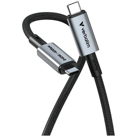 Kabel Verbatim Sync & Charge USB-C do USB-C 240W 40Gb/s 120cm czarny 31847