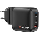 Ładowarka sieciowa Verbatim Mini GaN 100W 2xUSB-C PD/1x USB-A QC czarny 32230