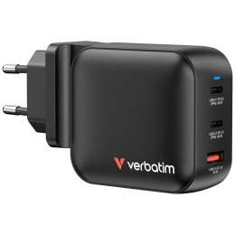Ładowarka sieciowa Verbatim Mini GaN 100W 2xUSB-C PD/1x USB-A QC czarny 32230