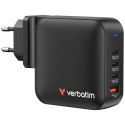 Ładowarka sieciowa Verbatim Mini GaN 165W 3xUSB-C PD/1x USB-A QC czarny 32216