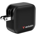 Ładowarka sieciowa Verbatim Mini GaN 70W 2xUSB-C PD/1x USB-A QC czarny 32229