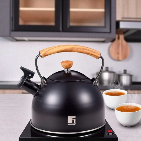 CZAJNIK STALOWY Z GWIZDKIEM 2,3L BERGNER BG-37312 CHARCOAL