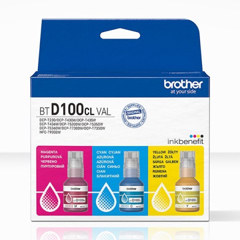 Brother oryginalny ink / tusz BTD100CLVAL, CMY, 3x5000s