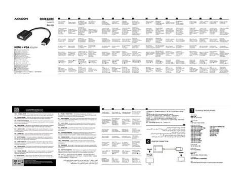 AXAGON | RVH-VGN, HDMI - VGA Reduction Adapter | 0.15 m