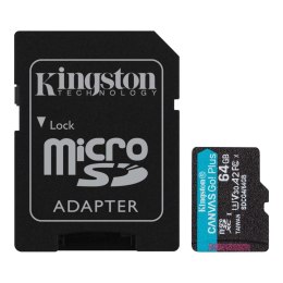 Kingston | Canvas Go! Plus | 64 GB | SD | Flash memory class Class 10, UHS-I, U3, V30, A2