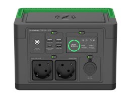APC OffGrid Portable Power Station 330, 230V, 332Wh litowo-jonowy, LCD, 2 gniazda CEE 7/3 Schuko, Sinewave, 3 USB-A, 1 USB-C, ła