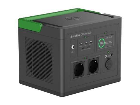 Przenośna stacja zasilająca APC OffGrid 730, litowo-jonowa 738 Wh, LCD, 2 gniazda CEE 7/3 Schuko, Sinewave, 3 USB-A, 2 USB-C, ła