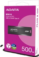 Dysk zewnętrzny SSD Adata SC610 500GB USB-C czarny