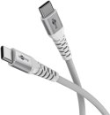 Goobay Kabel USB-C Supersoft Textile z metalowymi wtyczkami, 2 m, biały | Goobay