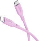 Goobay Kabel silikonowy USB-C, 1,5 m, różowy | Goobay