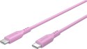 Goobay Kabel silikonowy USB-C, 1,5 m, różowy | Goobay
