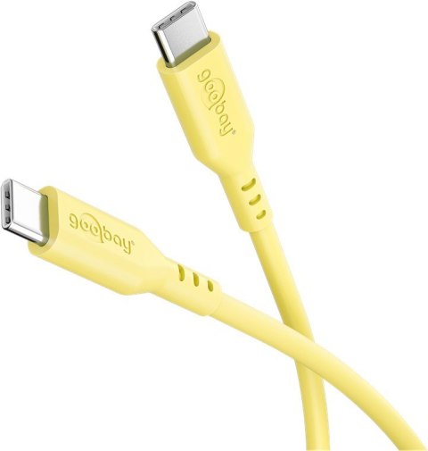 Kabel silikonowy Goobay USB-C, 1,5 m, żółty