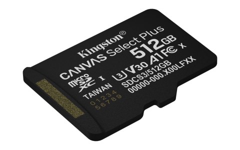 KINGSTON microSDXC 512GB Canvas Select Plus 3 + ADP