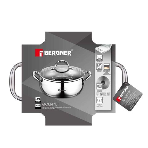 GARNEK STALOWY BERGNER 4,5L GOURMET LINE BG-6530