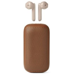 Lexon Speakerbuds Słuchawkibezprzewodowe z głośnikiem bluetooth brązowy/camel LA127C