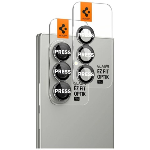 Szkło na obiektyw aparatu Spigen Optik Pro HD Glas.TR EZ FIT 2szt do Samsung Galaxy Z Fold7 czarny