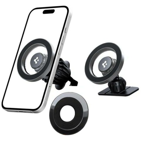 Uchwyt samochodowy Spigen MFT13 2w1 MagSafe srebrny