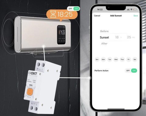 Inteligentny Sterownik OXT | 63A | Licznik | WiFi | Tuya T335