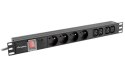 Listwa zasilająca Rack PDU 1U 16A 4X 230V PL 4X IEC C13 2m czarna