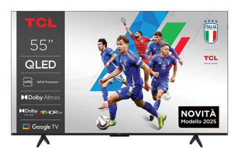 Telewizor TCL 55P79K QLED 55" 4K Ultra HD Google TV Dolby Atmos DVB-T2 Metaliczny