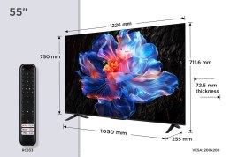 Telewizor TCL 55V6C DLED 55'' 4K Ultra HD Google TV Dolby Atmos DVB-T2 Metaliczny