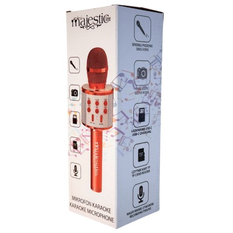 Mikrofon karaoke MajesticLine różowy