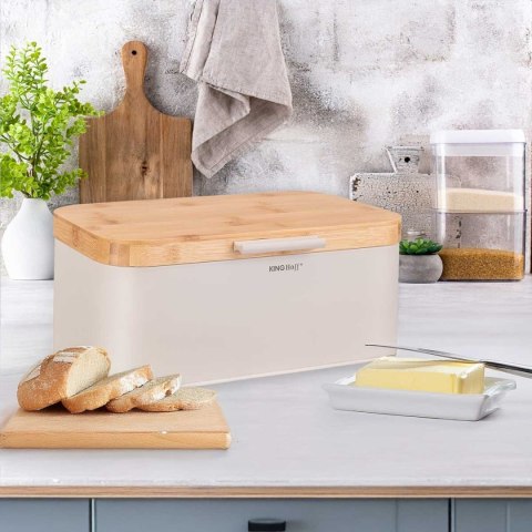 CHLEBAK STALOWY Z BABUSOWĄ POKRYWĄ KINGHOFF KH-1928