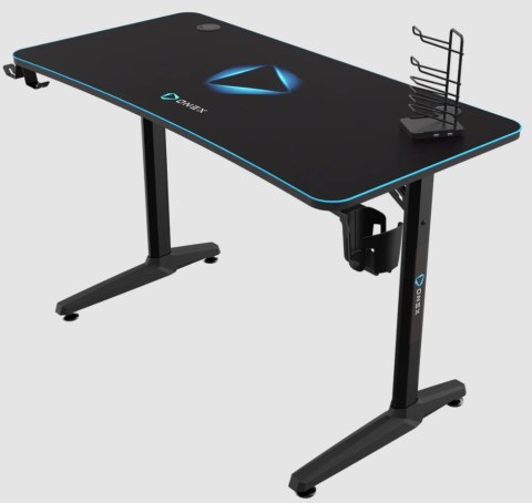 Onex | Biurko dla graczy z uchwytem na kubek, haczykiem na zestaw słuchawkowy, uchwytem na gamepada, podkładką pod mysz o pełnym