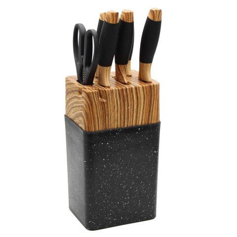 ZESTAW NOŻY KUCHENNYCH W STOJAKU Z OSTRZAŁKĄ 3784