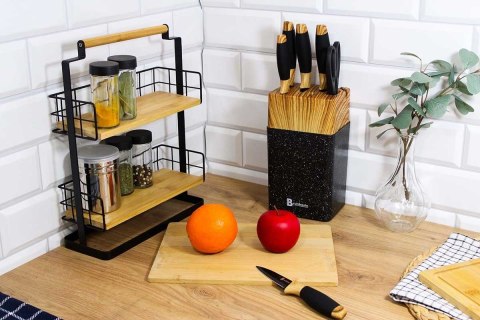 ZESTAW NOŻY KUCHENNYCH W STOJAKU Z OSTRZAŁKĄ 3784