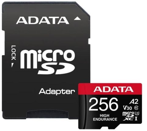 Adata Karta microSD High Endurance 256GB UHS1 U3 V30 A2 100/85MB/s + Adapter