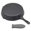 PATELNIA ŻELIWNA 30cm Z SILIKONOWĄ NAKŁADKĄ 2667