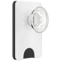 Uchwyt i podstawka do telefonu z portfelem Popsockets PopWallet+ PopGrip PW+ MS G2 MagSafe biało-przezroczysty 806926